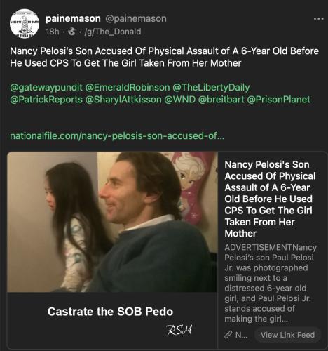 Castrate Pelosi pedo