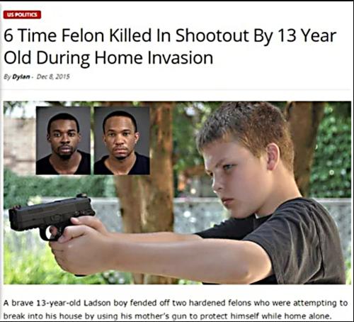 13year old defends self