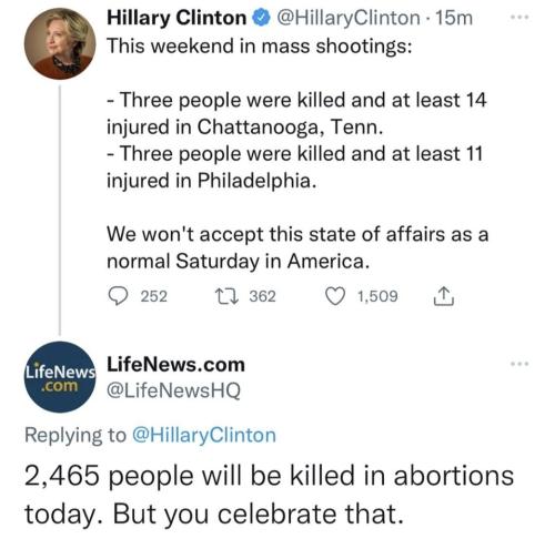 Hillary mass abortions