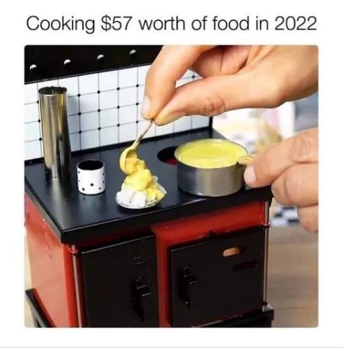 cookin 57 dollars of food in 2022