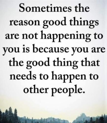 070122 - Good thing to others