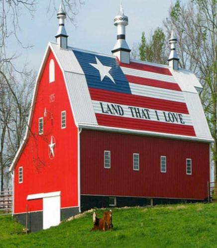 Flag - On barn roof