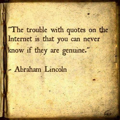 Lincoln - Internet quote