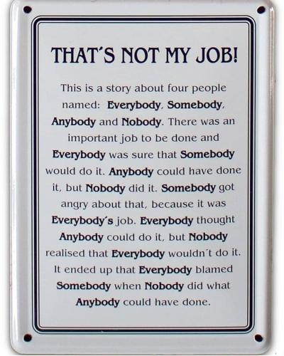 thats not my job