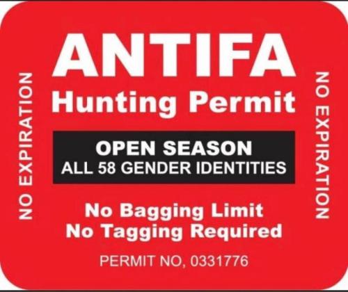 antifa hunting permit