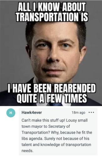 Buttigieg rear ended