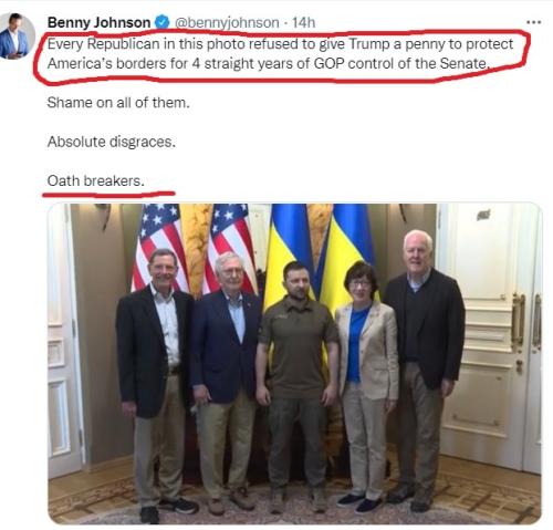 every rep did not give money for border