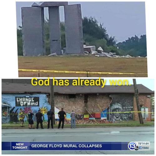 george floyd memorial collapses