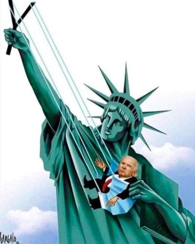 Biden - Statue of Liberty slingshot