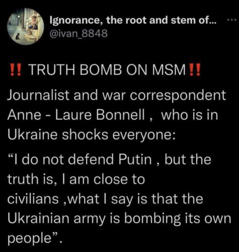 Ukr bombing own people