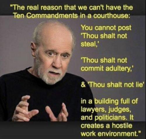 Carlin lie steal adultery