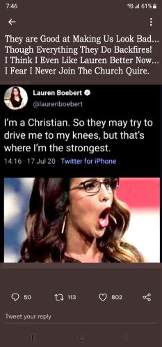 Lauren Boebert Phone Tweet