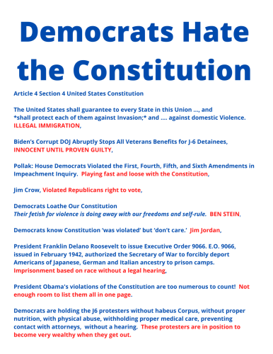 Democrats Hate the Constitution