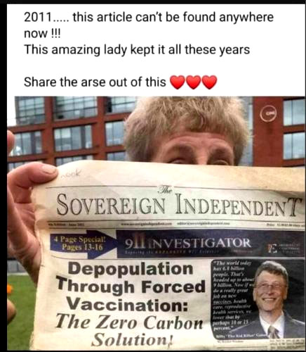 Depopulation Through Forced Vaccination ~Scrubbed Article~