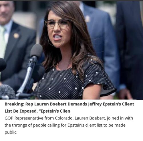 Boebert wants Epstein list