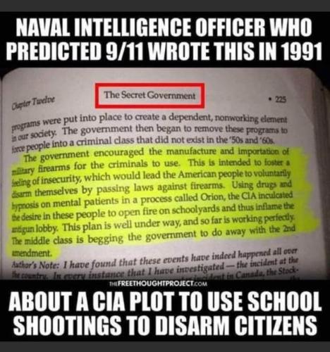 CIA Plot to Use School Shootings to Disarm Citizens