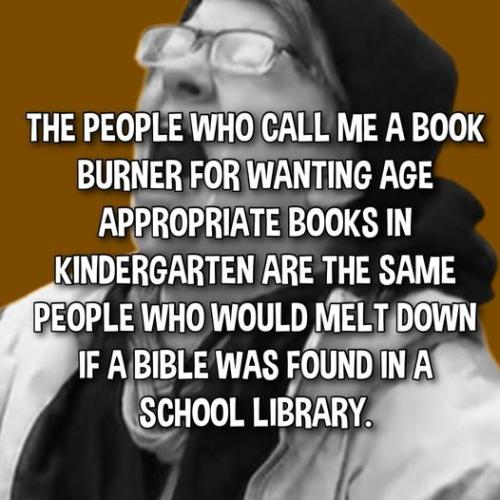 The people who call me a book burner