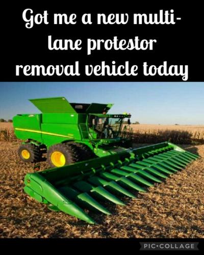 multi lane protester removal