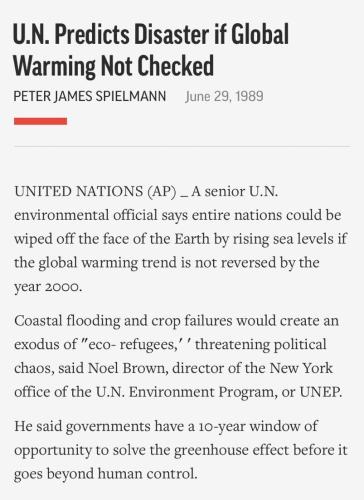 Prediction - 1989 - By the U.N.
