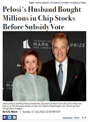Pelosi's Husban' Insider Trading