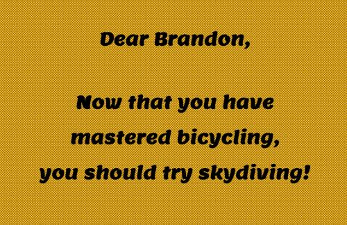 Brandon skydiving