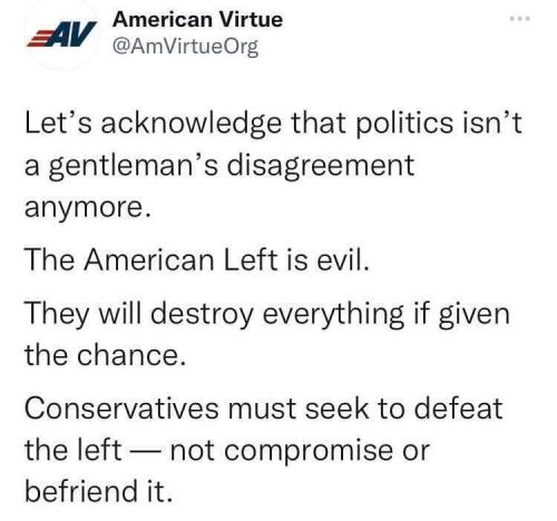 left is evil