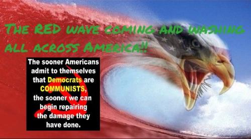 Red wave eagle top with pic