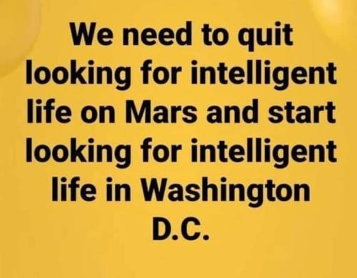 A- INTELLIGENT LIFE NOT IN WASHINGTON