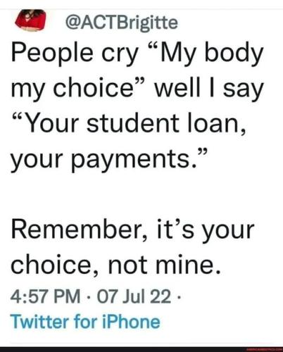 my body my choice student loans