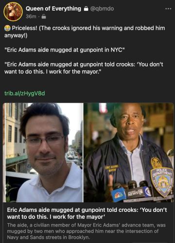 NY Mayor aid robbed at gun point