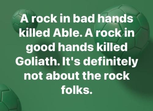 It's not the rock