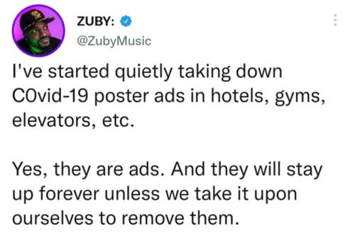 take down covid posters
