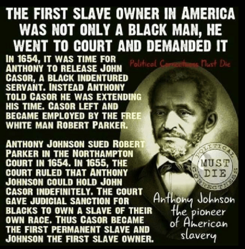 1st slave owner