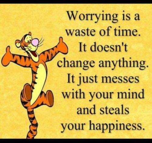 worrying is a waste of time