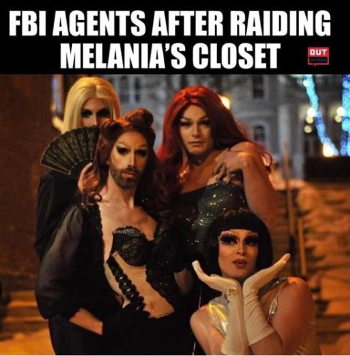 fbi agents after raiding Melanias closet