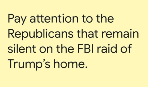 pay attention to gop not talking about Raid