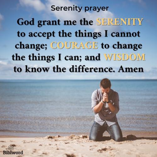 Serenity prayer