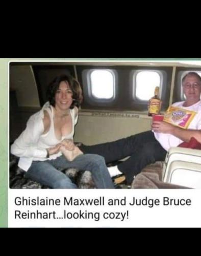 Ghislaine Maxwell and pedo judge bruce reinhart lookin cozy