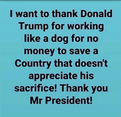 thank you Pres Trump