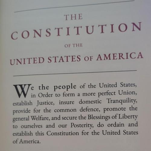 Constitution - We the people...