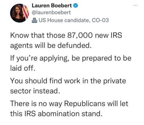 USA defund IRS