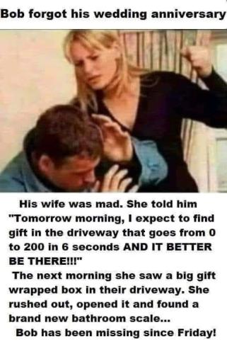 bob forgot his wedding anniversary