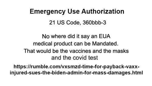 EUA mask mandates unlawful