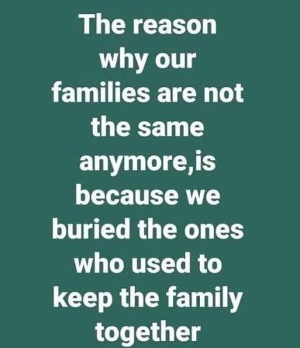 the reason why our families are not the same