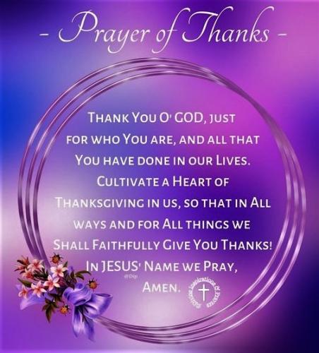 081222 - Prayer of Thanks