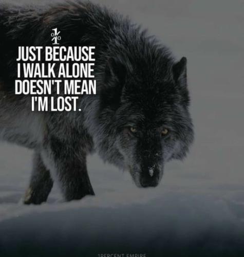 just because i walk alone