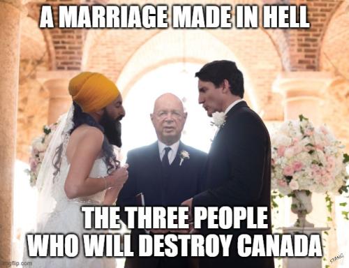 WEF - with unpatriot trudeau and singh
