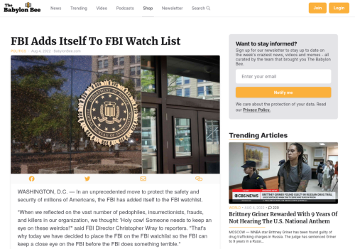 FBIputsItselfOnFBIwatchList