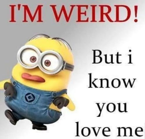 im weird but you love me