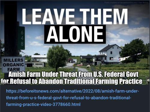 leave the Amish alone